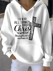 Women's I Can Do All Things Through Christ Who Strengthens Me Faith Hoodie