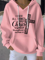 Women's I Can Do All Things Through Christ Who Strengthens Me Faith Hoodie