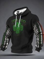 Men's St Patrick's Day  Checkered Cotton Hoodie