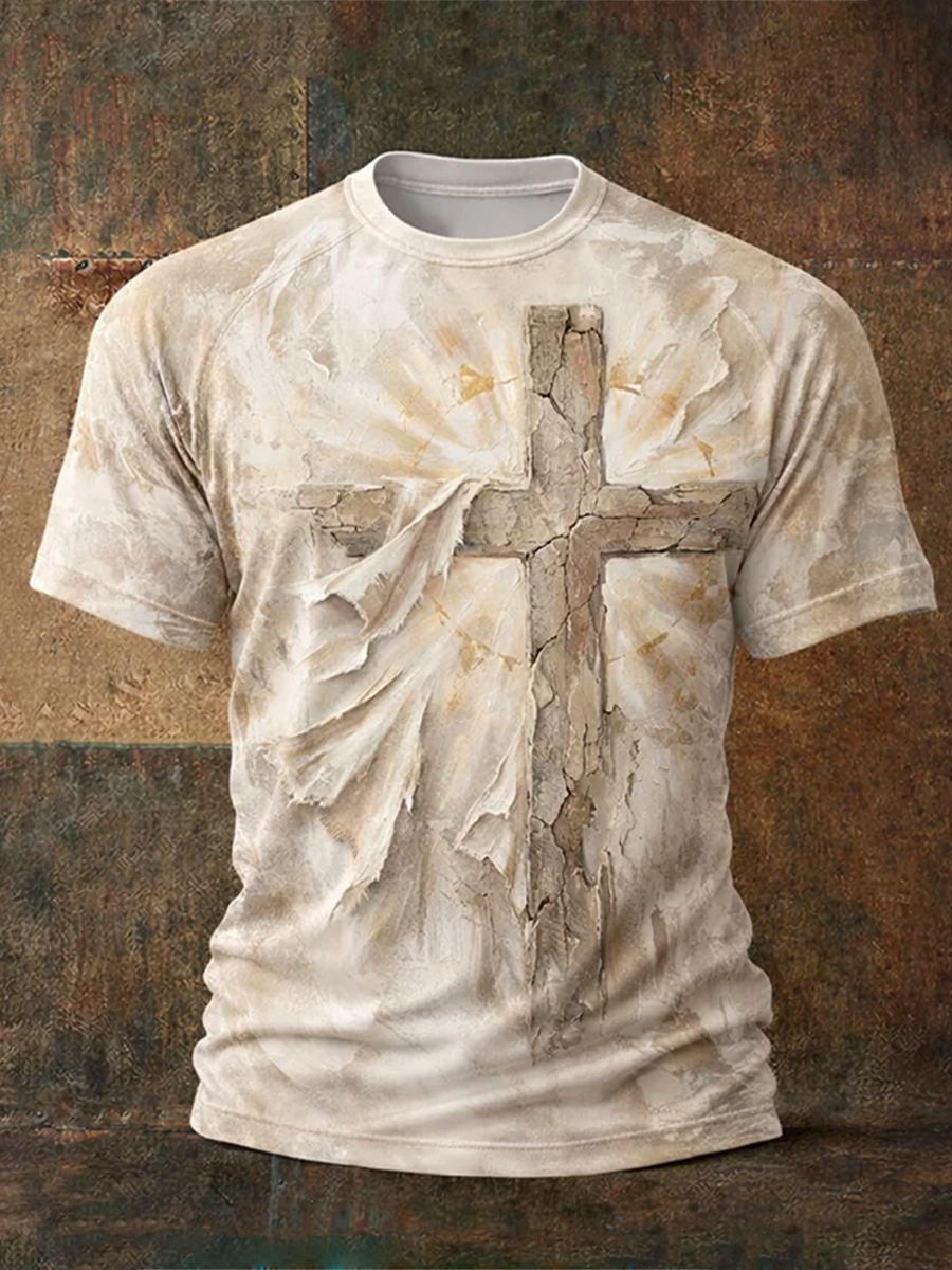 Men's Faith Cross Print short sleeve t-shirt