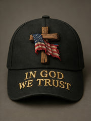 Unisex Christian In God We Trust Cross Print Hat