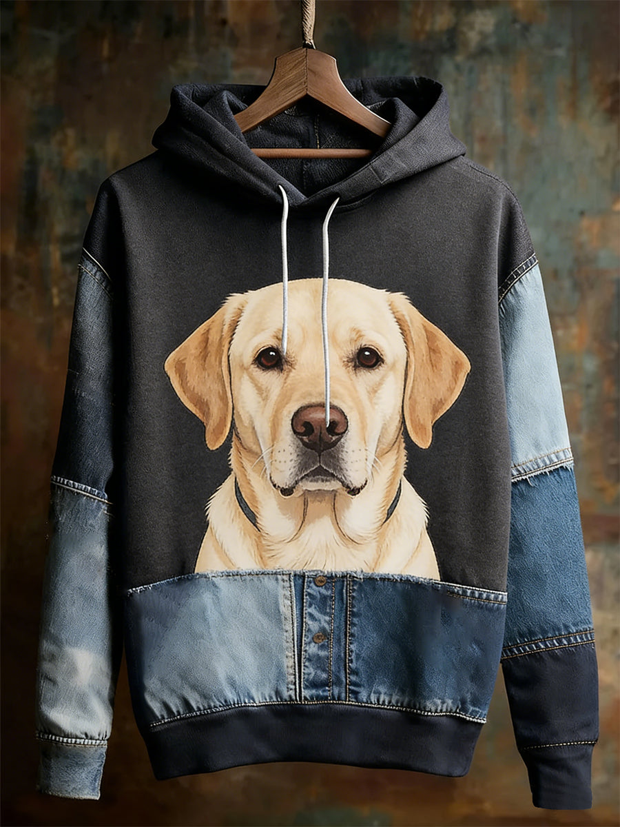 Men's Retro Animal Oversized Drop-Shoulder Hoodie
