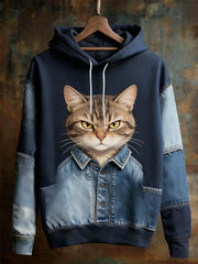 Men's Retro Animal Oversized Drop-Shoulder Hoodie