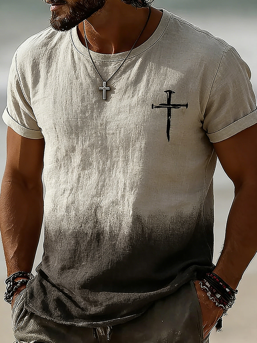 Men's Christian Faith Cross Short Sleeve T-shirt