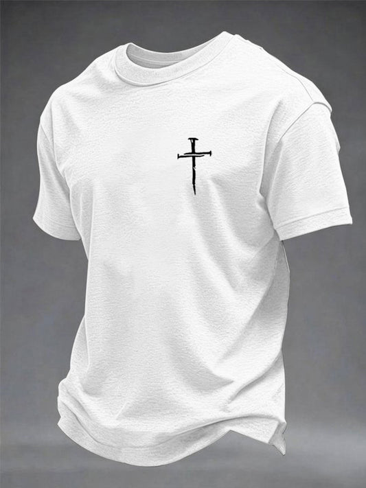 Men's Christian Freedom Cross Flag Short Sleeve T-shirt