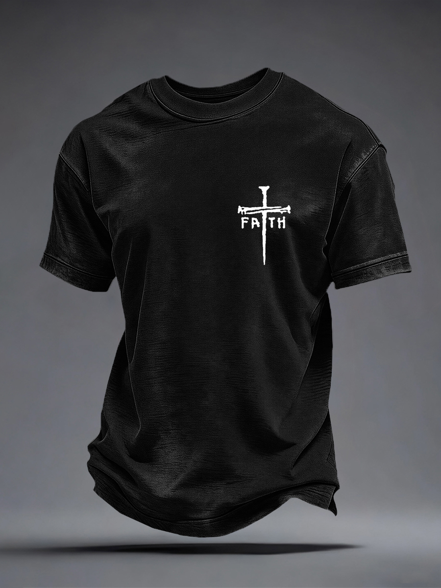 Men's Faith Print Casual T-Shirt