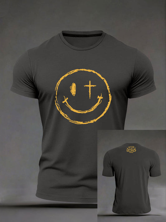 Men's 'Jesus Saves' Printed Casual T-Shirt