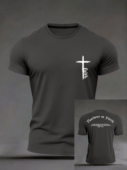 Men's Faith Print Casual T-Shirt