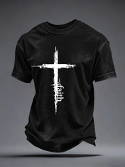 Men's Faith Print Casual T-Shirt