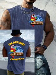 Men's I‘m Retired It‘s 5 O'clock Everywhere Parrot Casual Tank Top