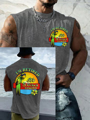 Men's I‘m Retired It‘s 5 O'clock Everywhere Parrot Casual Tank Top