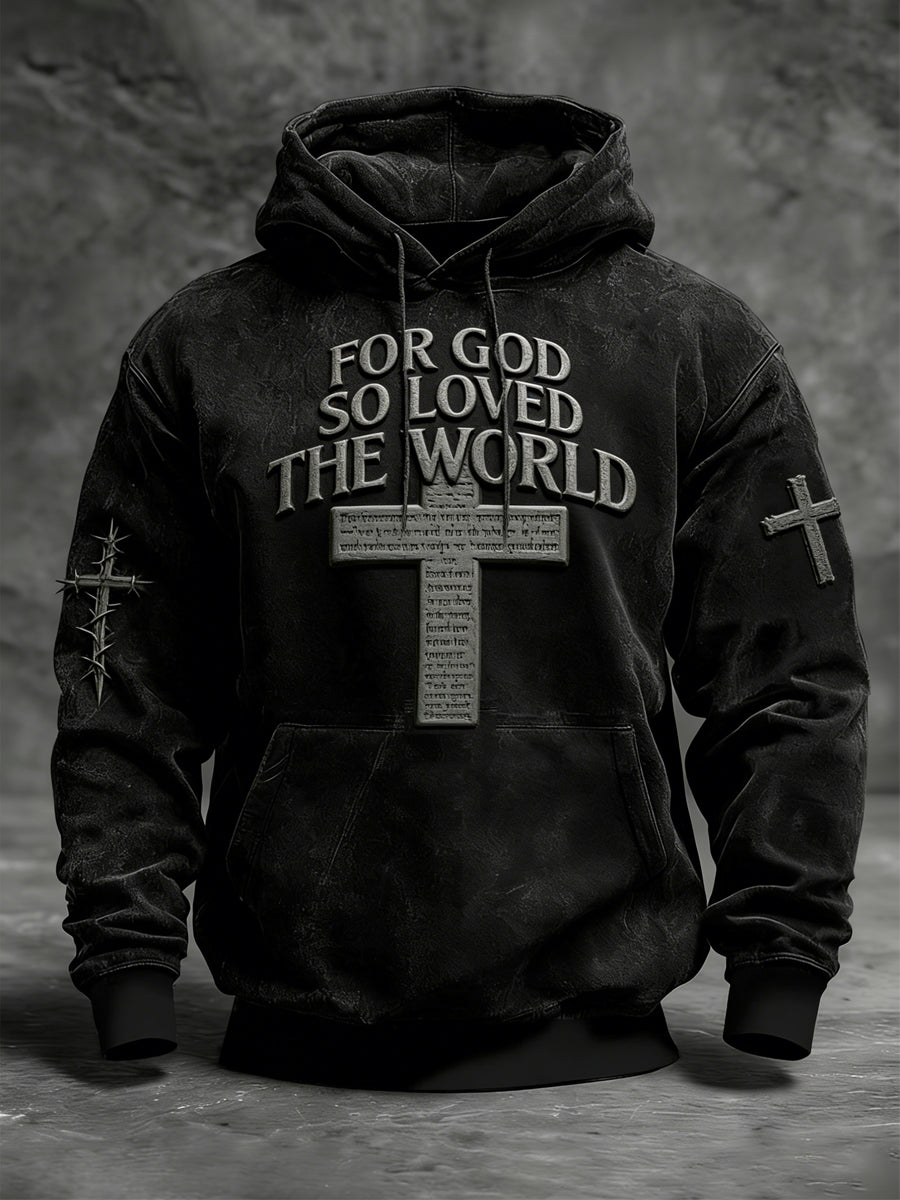 Men's Faith Oversized Drop-Shoulder Hoodie with Pockets