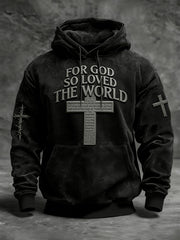 Men's Faith Oversized Drop-Shoulder Hoodie with Pockets