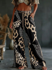 Women's Vintage Leopard Print Casual Pants