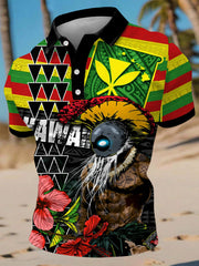 Men's Hawaii Ikaika Warrior Print Casual Top