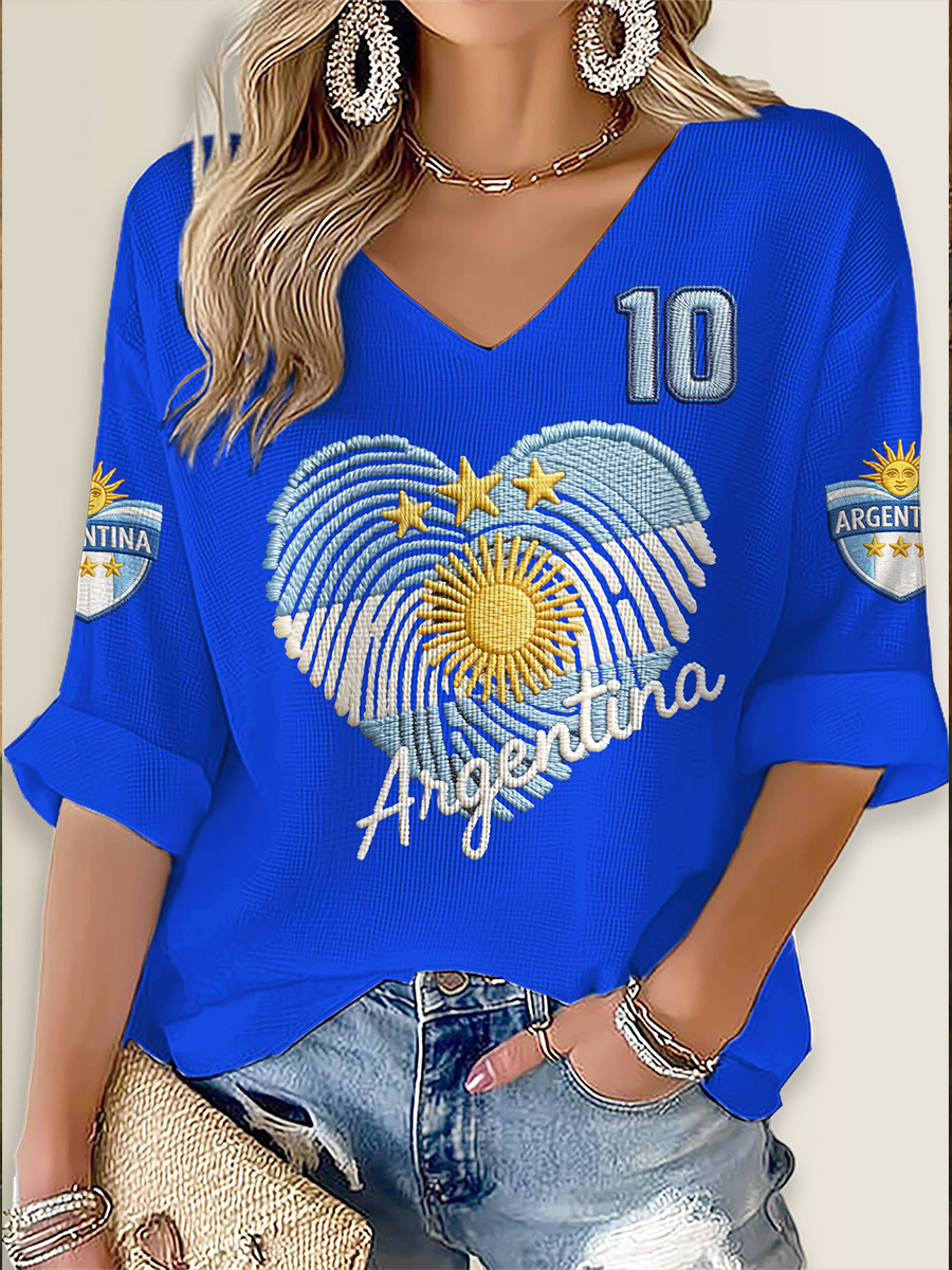 Women's Argentine Football Waffle T-shirt