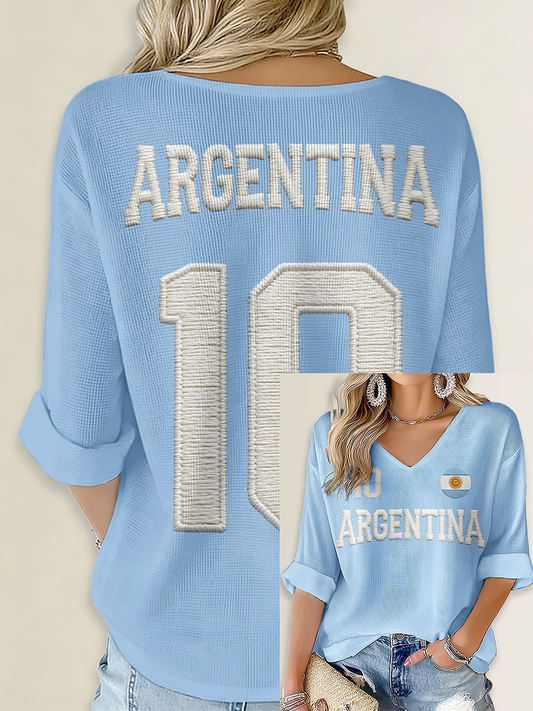Women's Argentine Football Waffle T-shirt
