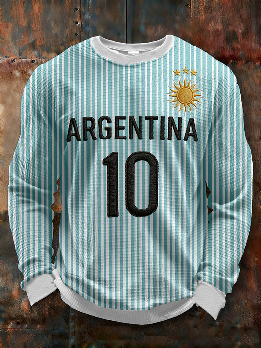 Men's Argentine Football Waffle Long Sleeve T-Shirt