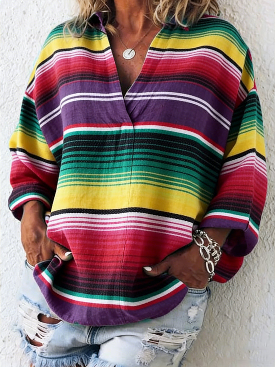 Women's Mexican Cinco de Mayo Cotton and Linen Top