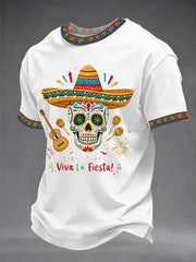 Men's Cinco De Mayo Viva La Fiesta! Print Casual Tee