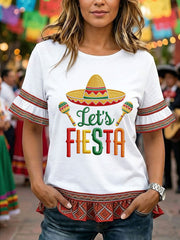 Women's Cinco de Mayo Print Casual T-Shirt