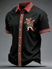 Men's Cinco de Mayo Printed Casual Shirt
