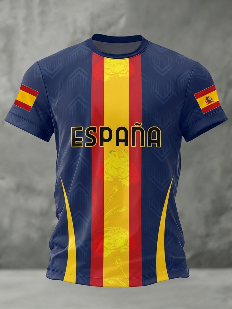 Men's Gift For Spanish Soccer Fans Soccer Gameday Casual Tee
