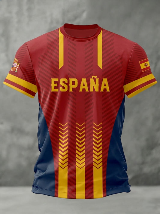 Men's Gift For Spanish Soccer Fans Soccer Gameday Casual Tee