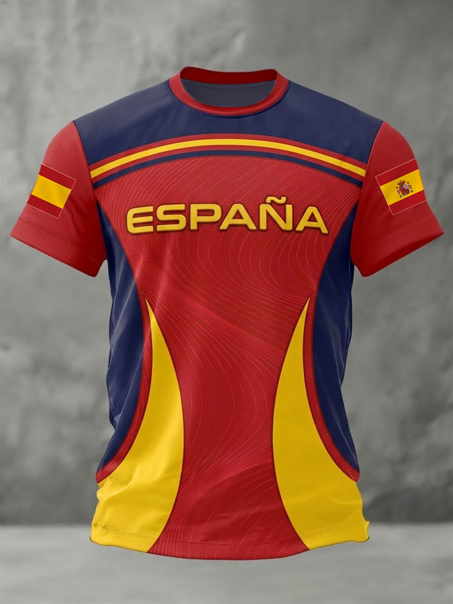 Men's Gift For Spanish Soccer Fans Soccer Gameday Casual Tee