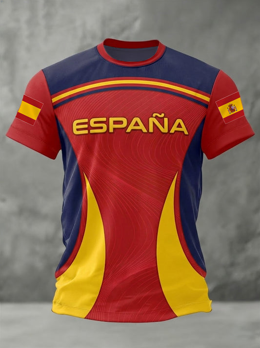 Men's Gift For Spanish Soccer Fans Soccer Gameday Casual Tee