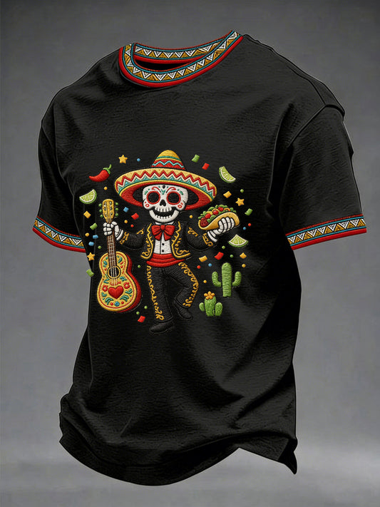 Men's Cinco De Mayo Print Short-Sleeve O-neck T-shirt