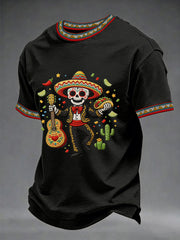 Men's Cinco De Mayo Print Short-Sleeve O-neck T-shirt