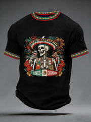 Men's Cinco De Mayo Print Waffle  Short-Sleeve T-shirt
