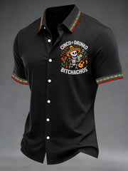 Men's Cinco De Mayo Print Short-Sleeve Shirt