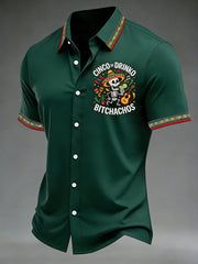 Men's Cinco De Mayo Print Short-Sleeve Shirt
