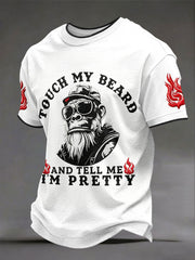 Men's 'Touch My Beard And Tell Me I'm Pretty' Monkey T-Shirts