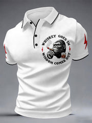Men's 'Whiskey Goes In Wisdom Comes Out' Monkey Tops
