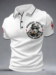 Men's 'Whiskey Goes In Wisdom Comes Out' Monkey Tops