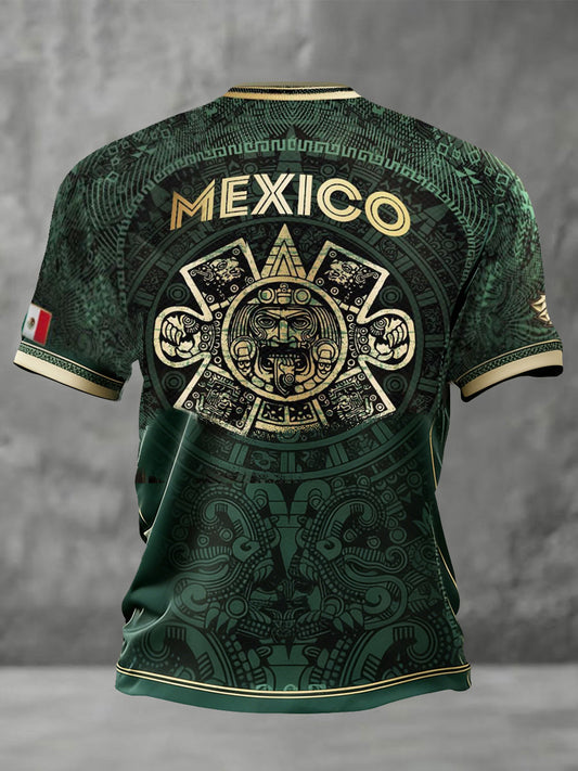 Men's Mexico Football Lover Printed T-shirt