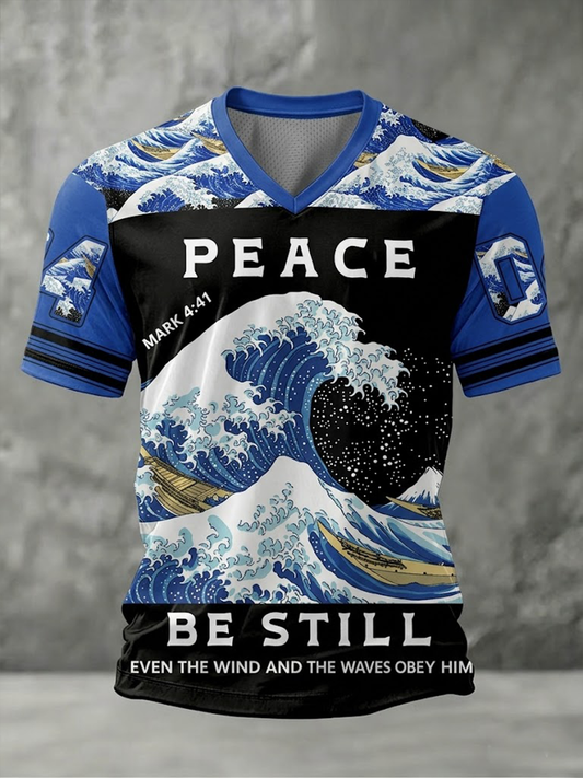 Men's Peace Be Still V-neck T-shirt