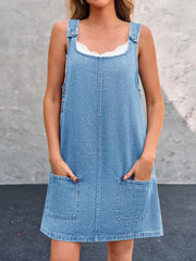 Women's Casual Overall Denim Short Dress