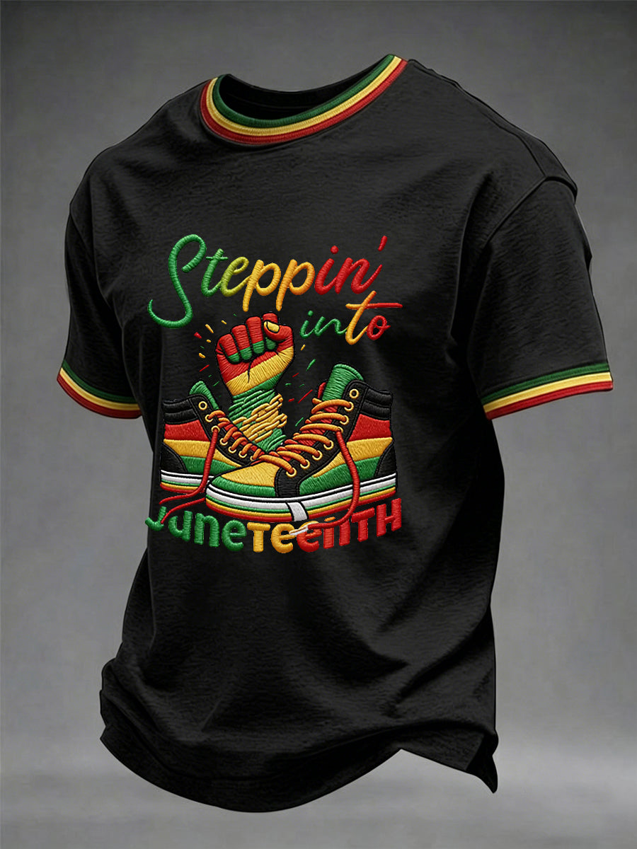 Men's Juneteenth Printed Short-sleeved T-shirt