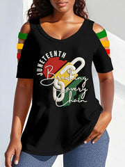 Women's Juneteenth Breaking Every Chain Print Tee
