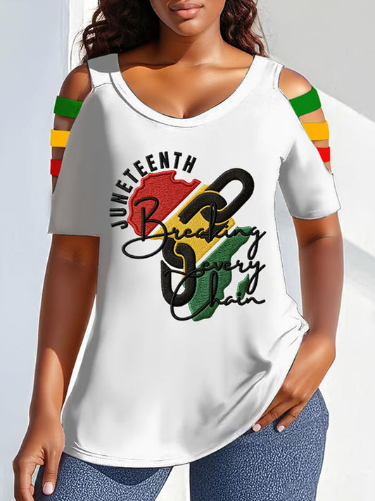 Women's Juneteenth Breaking Every Chain Print Tee