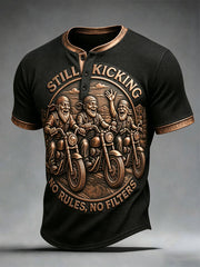 Men's clothing "still kicking no rules, no filters" waffle tops