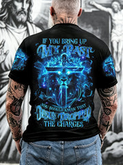 Men's Christian Jesus Print Casual Tee