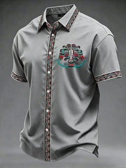 Men's Indigenous Totem Art Casual Shirt