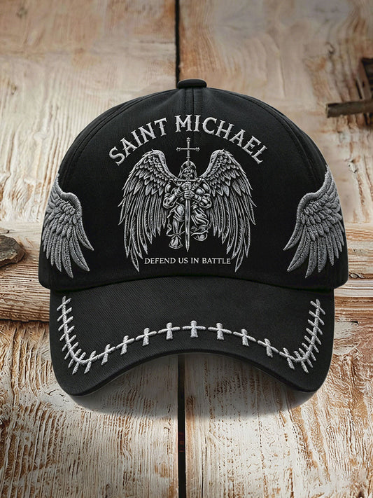 Unisex Faith Saint Michae Art Veteran Printed Hat