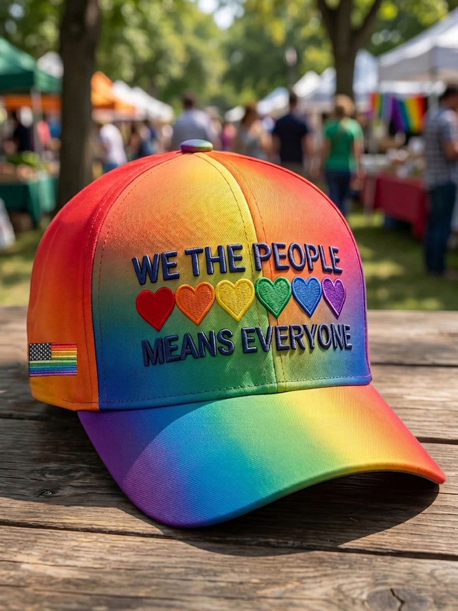 Unisex LGBT "We The People Means Everyone" Print Hat