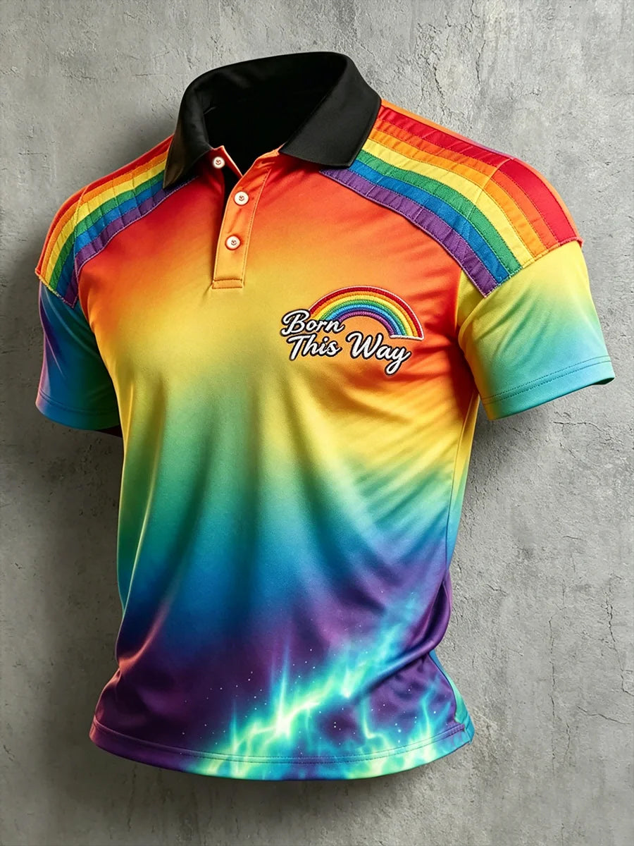 Men's Pride Month LGBT Art 'Born This Way'  Short Sleeve Top